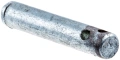 Podkładka sprężyny kosiarki LB 448iV Husqvarna, metalowa, srebrna, cylindryczna z wyraźnym otworem. Widok w zbliżeniu na detal, podkreślający kształt. Produkt leżący na prostym tle, bez dodatkowych elementów otoczenia.