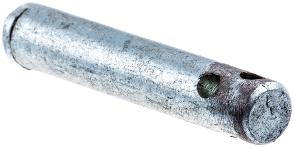 Podkładka sprężyny kosiarki LB 448iV Husqvarna, metalowa, srebrna, cylindryczna z wyraźnym otworem. Widok w zbliżeniu na detal, podkreślający kształt. Produkt leżący na prostym tle, bez dodatkowych elementów otoczenia.