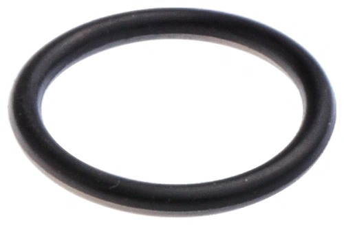 Czarny gumowy O-ring o wymiarach 12.1x1.6 mm, idealny do kosiarki Husqvarna LB 448iV, na płaskim tle, ukazujący gładką powierzchnię i równy kształt.