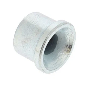 Tubular sleeve for RC318T Husqvarna, metallic, cylindrical shape with a shiny, silver surface. The image shows the sleeve from the side, highlighting its smooth interior and outer rim without additional markings or logos.