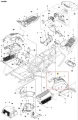 Czarna, matowa osłona złożenia ridera Husqvarna RC318T, widoczna z boku z wentylacją. Ergonomiczna, funkcjonalna i estetyczna część systemu na prostym tle.