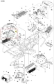 Czarna osłona ridera RC318T Husqvarna z nadrukiem modelu, aerodynamiczna, z mocowaniami i siateczkową wentylacją, na białym tle.