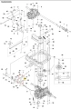 Dżwignia ridera RC320T Husqvarna, metalowa, z zastosowaniem wytrzymałych materiałów, o prostokątnym kształcie. Ujęcie frontalne, widoczna tekstura, otwory mocujące i logo Husqvarna. Na białym tle dla lepszej widoczności detali.