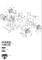 Tuleja kosiarki WB 53S Husqvarna w kolorze czarnym, o cylindrical kształcie. Widoczna na schemacie z boku, z jasnymi oznaczeniami. Detale dotyczące montażu i mocowania, z elementami pomocniczymi wokół, na białym tle bez zbędnych dekoracji.
