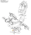 Metalowy klucz wałka kosiarki Husqvarna WB 53S, cylindryczny z numerem części 40, gładka matowa powierzchnia, otwór montażowy, widoczny na białym tle.