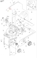 Tuleja kosiarki LC 551VQ Husqvarna, metalowa część w kolorze czarnym, prezentowana w regularnej, cylindrycznej formie. Widok z góry, w detalu, ukazuje precyzyjne otwory montażowe. Produkt bez dodatkowych akcesoriów, na prostym tle.