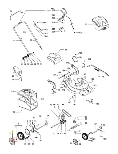 Metalowa nakrętka do kosiarki LC 351V Husqvarna, okrągła, ze średnim gwintem, z logo producenta, widoczna z boku na neutralnym tle. Kluczowa dla stabilności i wymiany części.