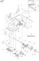 Tuleja kosiarki LC 353VE Husqvarna w kolorze czarnym, metalowa, o cylindrycznym kształcie. Widoczna na schemacie w pozycji prostej, z otworami na mocowanie. Część wyposażenia do kosiarki, z zaznaczeniem jej numeru na schemacie.