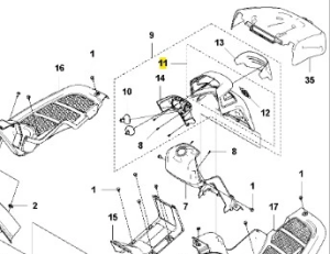 Osłona ridera RC318T Husqvarna