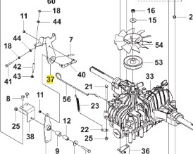 Dźwignia ridera RC318T Husqvarna