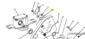 Sprężyna 15x6.2x0.7 do kosiarki Husqvarna WB 53S, metalowa cylindryczna z końcówkami mocującymi, na białym tle, pokazująca detale i miejsce w zestawie części.