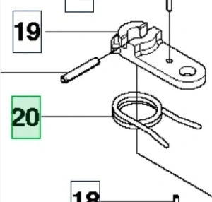 Sprężyna ridera R213C Husqvarna