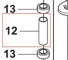 Tuleja piasty ridera R112iC Husqvarna