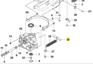 Sprężyna ustalająca ridera RC318T Husqvarna