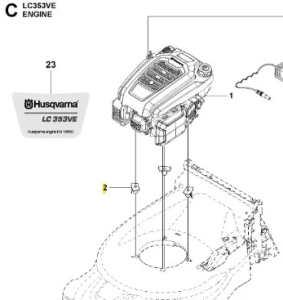 Tuleja kosiarki LC 353VE Husqvarna