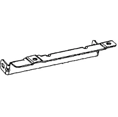 Wspornik odśnieżarki ST 330 Husqvarna, metalowy, prostokątny, z dwoma otworami montażowymi po bokach, widoczny z boku. Gładka powierchnia, kolor srebrny, prosto osadzony. Idealny do mocowania osprzętu w odśnieżarkach.