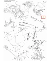 Śruba odśnieżarki ST 330 Husqvarna, metalowa, w kolorze żółtym. Widoczna z boku, na białym tle. W opakowaniu, o standardowych wymiarach dla części zamiennych. Detale mocowania i gwintowane zakończenie wyraźnie widoczne.