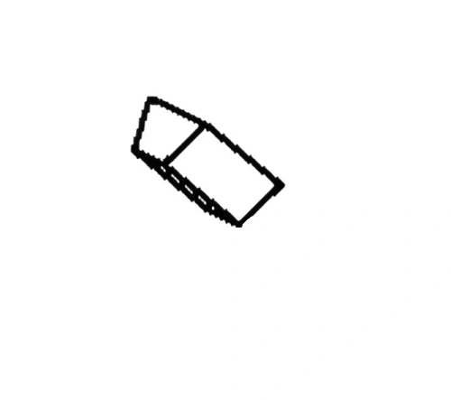 Hamulec wirnika wertykulatora S 500 PRO Husqvarna w kolorze czarnym, z metalową obudową i wyraźnym logo Husqvarna. Ujęcie z boku, pokazujące kształt prostokąta z zaostrzonym końcem. Widoczne miejsca montażu, produkt nowy i nieużywany.