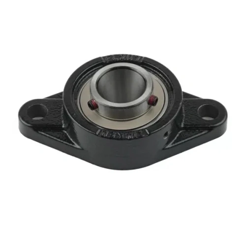 Żeliwne, czarne łożysko wirnika wertykulatora S 500 PRO Husqvarna, okrągłe z metalową częścią centralną, ułożone poziomo z otworami montażowymi, zapewniające wytrzymałość.