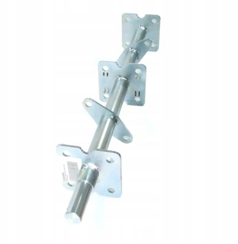 Wzmocniony wał rotora wertykulatora S 500 PRO Husqvarna, wykonany z metalu, o cylindrycznym kształcie. Ujęcie frontalne, produkt leży płasko. Widoczne cztery montażowe uchwyty z otworami, wykończenie w kolorze srebrnym, matowe.