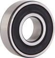 Łożysko do odśnieżarki Husqvarna ST 327P, metaliczne z czarną gumową uszczelką, stalowa część z połyskiem, okrągłe, na jednolitym tle, bez dodatkowych elementów.