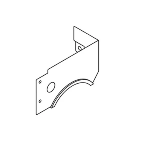 Wspornik odśnieżarki ST 327P Husqvarna, metalowy, w kształcie prostokąta z zaokrąglonym dolnym brzegiem. Widoczny otwór montażowy oraz wypustka na górze. Produkt pokazany z boku, na białym tle. Brak dodatkowych elementów lub napisów.