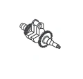 Wał korbowy do odśnieżarki ST 230P Husqvarna, cylindryczny z metalowym wykończeniem i zębatkami po obu stronach, pokazany z góry na jednolitym tle z widocznymi detalami i krawędziami.