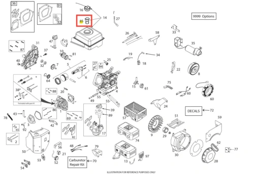 Osadnik odśnieżarki ST 327P Husqvarna, metalowy element o cylindrycznym kształcie, na schemacie części. W skali, kolor szary, z widocznym otworem do mocowania. Produkt przedstawiony w układzie technicznym, z oznaczeniami innych części.