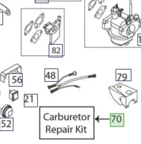 Gaźnik odśnieżarki ST 327P Husqvarna, wykonany z metalu, z elementami tworzywa, w kolorze czarnym. Ujęcie z boku, prezentujące szczegóły mocowania i przewodów. Widoczne oznaczenia i numer części. Idealny do naprawy gaźnika.