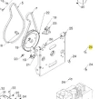 Śruba do odśnieżarki ST 230P Husqvarna, metalowa, o okrągłym kształcie, w kolorze srebrnym. Z widocznymi gwintami i główką, umieszczona na białym tle. W opakowaniu na zestawie części do odśnieżarki.