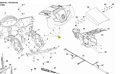 Śruba do odśnieżarki ST 330 Husqvarna, metalowa, z gwintem, w kolorze srebrnym, widoczna z boku w złożonym układzie. Element pokazujący miejsce montażu, w kontekście schematu części zamiennych. Numer 10 zaznaczony na rysunku.