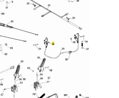 Fragment schematu pierścienia ustalającego do odśnieżarki ST 330 Husqvarna, metalowy okrąg z numerem 36, pokazujący strukturę i mocowanie, ważne dla montażu i działania urządzenia.