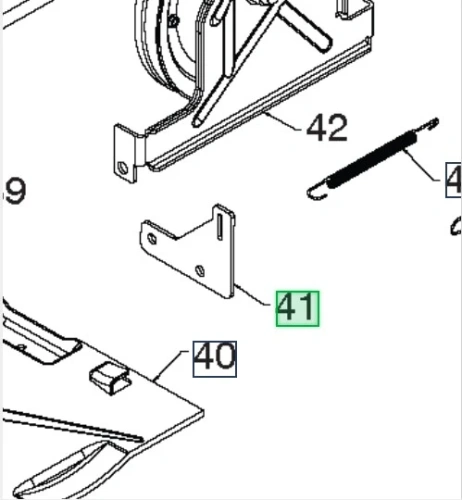Metalowy, szary wspornik do odśnieżarki ST 276EP Husqvarna, montowany z boku, z otworami montażowymi i akcesoriami. Prosta konstrukcja na jednolitym tle podkreśla detale produktu.