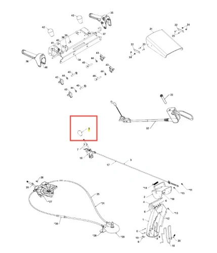 Pokrętło odśnieżarki ST 327P Husqvarna w kolorze szarym, o okrągłym kształcie. Widoczne długie mocowanie oraz numer części. Produkt pokazany w zbliżeniu, umieszczony na jasnym tle. Idealne do odśnieżania, komponent do urządzenia.