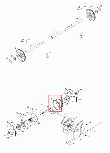 Pierścień metalowy do odśnieżarki Husqvarna ST 327, okrągły, gładki, z elementami mocującymi, widok z przodu na neutralnym tle, bez akcesoriów.