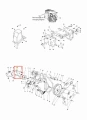 Ramię odśnieżarki ST 430 Husqvarna w widoku z boku, z widocznymi detalami mocowania i kształtem. Element metalowy w kolorze srebrnym, z gładką teksturą, przeznaczony do montażu w odśnieżarce, zapewniając efektywne działanie sprzętu.