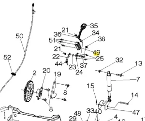 Wspornik odśnieżarki ST 427T Husqvarna