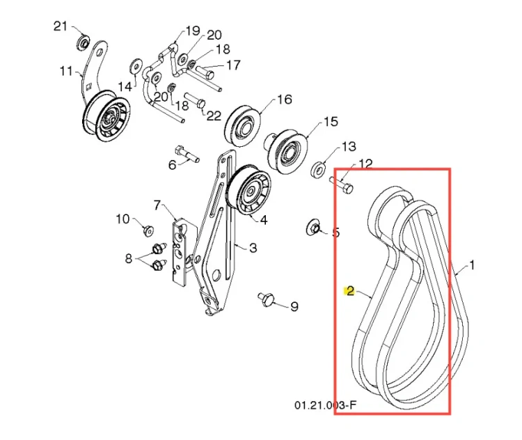 Pasek odśnieżarki ST 276EP Husqvarna w kolorze czarnym, wykonany z trwałego materiału. Ukazany w zbliżeniu, leżący na białym tle, z wyraźnym oznaczeniem numeru części. Obsługiwana mechanicznie, przeznaczona do odśnieżarki.