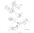 O-ring do odśnieżarki ST 276EP Husqvarna. Wykonany z gumy, okrągły, czarny, z przezroczystym wykończeniem. Widoczny fragment na schemacie w kolorze żółtym, w pozycji leżącej, z oznaczeniem. Służy do uszczelnienia, zapobiegając wyciekowi.
