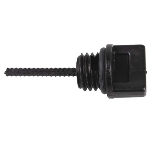 Wskaźnik odśnieżarki ST 131 Husqvarna w kolorze czarnym, z okrągłym korpusem i wypustką w formie zębatej szczeliny. Produkt widoczny z boku, z wyraźnym gwintem do mocowania. Brak zauważalnych napisów lub logo.