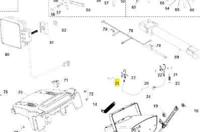 Kołek odśnieżarki ST 224 Husqvarna w kolorze szarym, wykonany z metalu. Widoczny z boku na białym tle, z wyraźnym numerem katalogowym. Zawiera otwory montażowe. Element jest nowy, gotowy do użycia, bez dodatkowych akcesoriów.