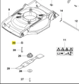 Tuleja odległościowa do kosiarki LB 146 Husqvarna, metalowa, o cylindrycznym kształcie, z wytrzymałą powierzchnią. Widoczna na schemacie, umieszczona w dolnej części zdjęcia. W otoczeniu elementów narzędziowych, na prostym tle.