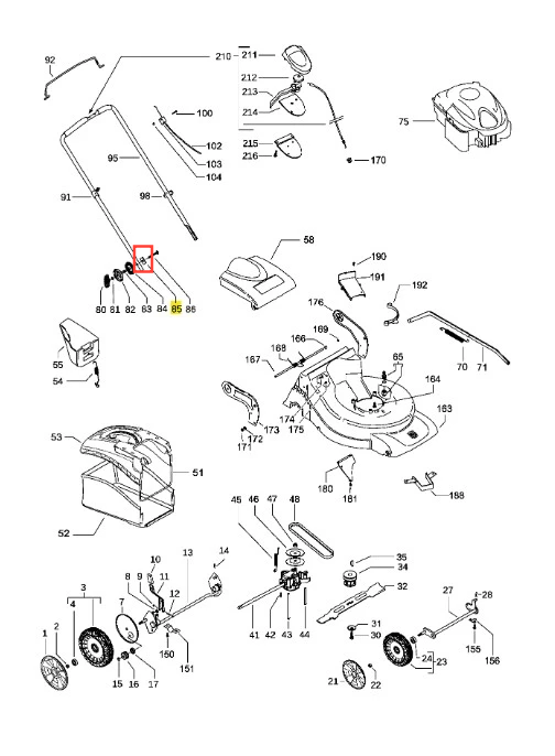 Płyta kosiarki LC 351V Husqvarna, metalowa, w kolorze srebrnym, z wydrukowanymi numerami części. Ujęcie z góry, ukazujące kształt i mocowania. Widoczny detal centralnego otworu do montażu. Tło białe.
