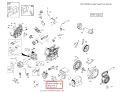 Zestaw naprawczy gaźnika do odśnieżarki ST 131 Husqvarna, metalowe elementy, uszczelki i śrubki, na białym tle z etykietą Carburetor Repair Kit, zdjęcie frontalne z detalami.