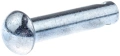 Główka nit kultywatora TR 530 Husqvarna, metaliczny, lśniący element z widocznym, zaokrąglonym zakończeniem. Produkt leży poziomo na białym tle, ukazując swój kształt i fakturę. Długość części widocznej wynosi około 5 cm.