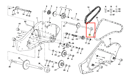 Tulejka dystansowa kultywatora TR 530 Husqvarna w kolorze czarnym, o cylindrycznym kształcie, umieszczona na białym tle. Widok frontalny, produkt leży poziomo. Na obudowie widoczne otwory montażowe. Rozmiar dostosowany do specyfikacji kultywatora.