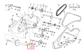 Tulejka dystansowa do kultywatora TR 530 Husqvarna, srebrna, metalowa, o wymiarach 4 cm długości i 3 cm średnicy, widoczna z boku na tle innych części maszyn.