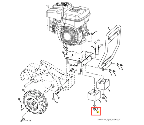 Nakrętka kultywatora TR 530 Husqvarna w kolorze srebrnym, wykonana z metalu, z wcięciem na gwint. Widok z boku, ukazujący kształt cylindryczny oraz detale mocowania. Tło białe, co podkreśla detaliczność produktu.