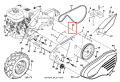 Tulejka dystansowa rozcięta do kultywatora TR 430 Husqvarna w kolorze metalicznym, prostokątna, z widocznym otworem centralnym. Ujęcie w zbliżeniu, na białym tle. Element ten jest kluczowy do montażu, zapewniając stabilność konstrukcji.