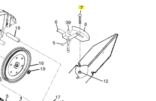Śruba kultywatora TR 530 Husqvarna, metalowy element o cylindrycznym kształcie, z gwintem widocznym na całej długości. Produkt przedstawiony w zbliżeniu, na białym tle, bez dodatkowych oznaczeń lub zdobień.